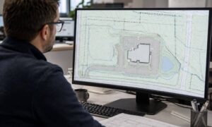 Topographic survey data louisiana - ALTA SURVEY Louisiana Architect reviewing topographic survey data for site design and drainage planning in Louisiana
